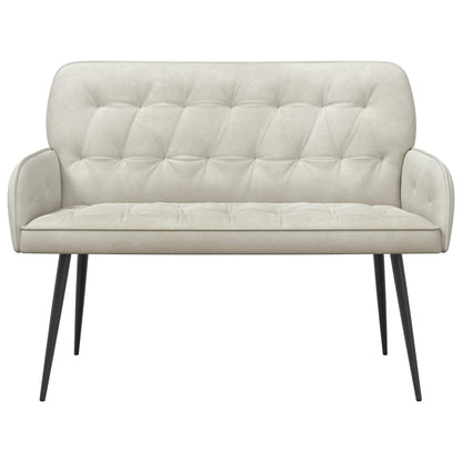 2 Seater Sofa with Metal Legs 2-Seater Cream Velvet