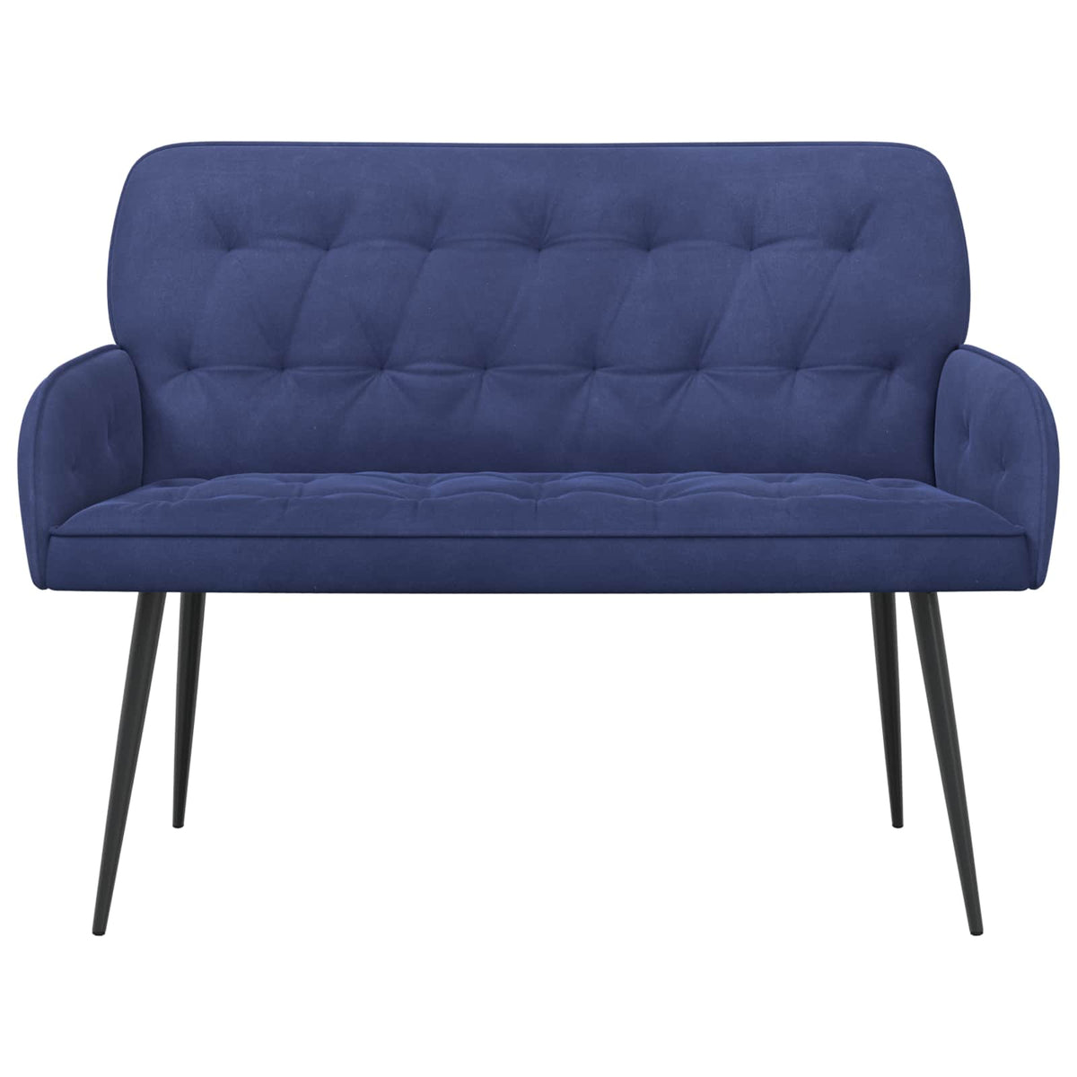 2 Seater Sofa with Metal Legs 2-Seater Police Blue Velvet