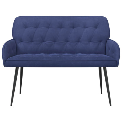 2 Seater Sofa with Metal Legs 2-Seater Police Blue Velvet