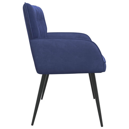 2 Seater Sofa with Metal Legs 2-Seater Police Blue Velvet