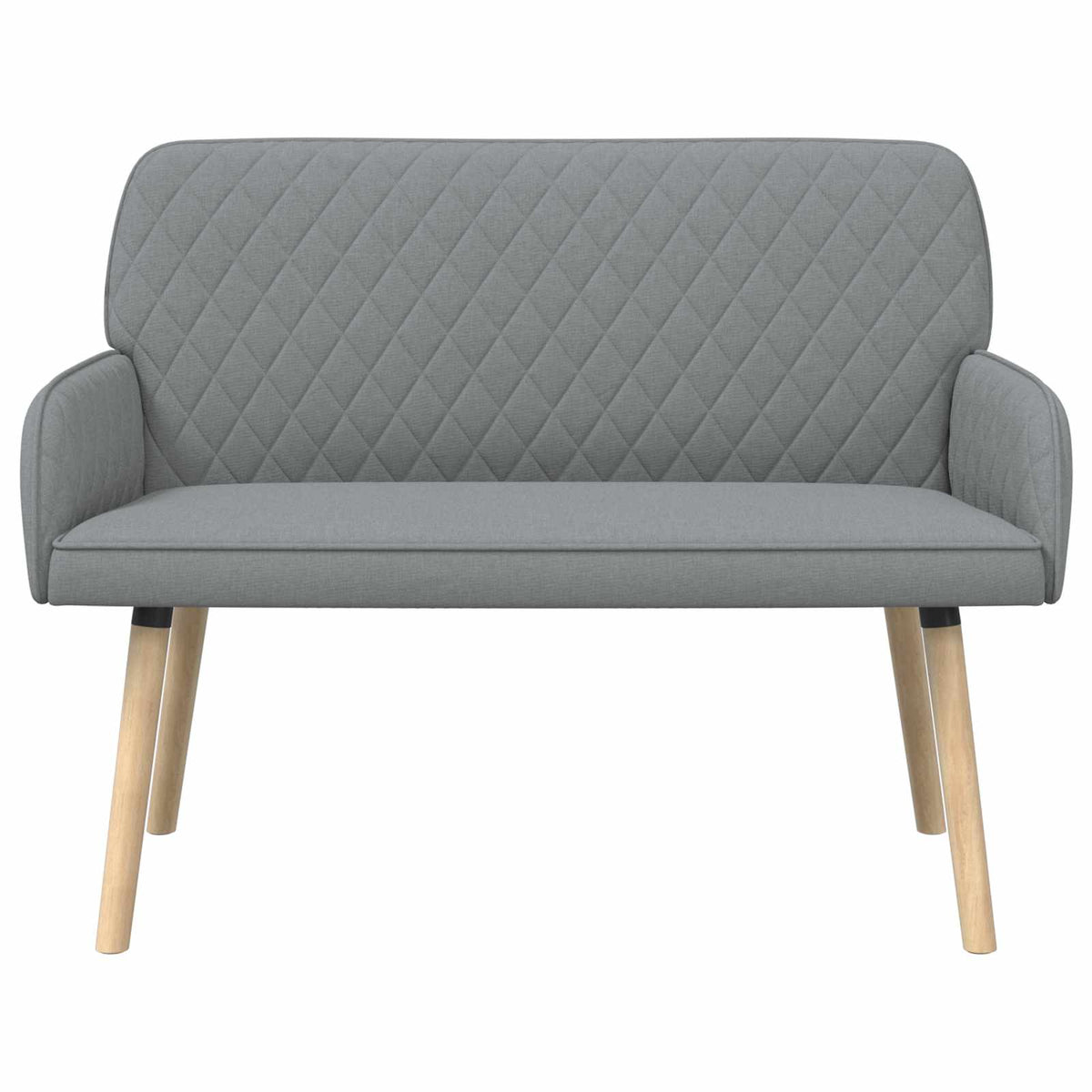 2 Seater Sofa with Solid Wood Legs 2-Seater Light Grey