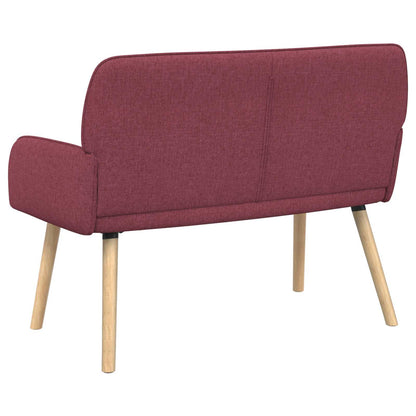 2 Seater Sofa with Solid Wood Legs 2-Seater Wine Red