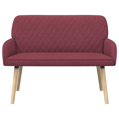 2 Seater Sofa with Solid Wood Legs 2-Seater Wine Red