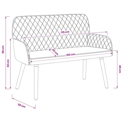 2 Seater Sofa with Solid Wood Legs 2-Seater Wine Red