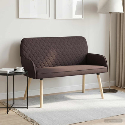 2 Seater Sofa with Solid Wood Legs 2-Seater Dark Brown
