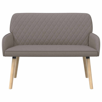 2 Seater Sofa with Solid Wood Legs 2-Seater Taupe Linen Fabric