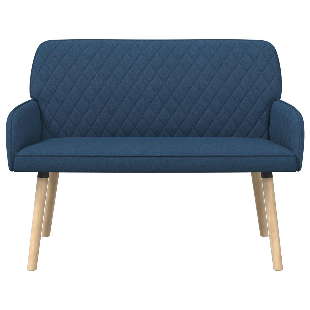 2 Seater Sofa with Solid Wood Legs 2-Seater Blue Linen Fabric