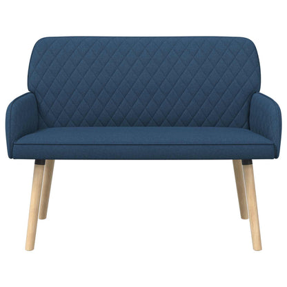 2 Seater Sofa with Solid Wood Legs 2-Seater Blue Linen Fabric