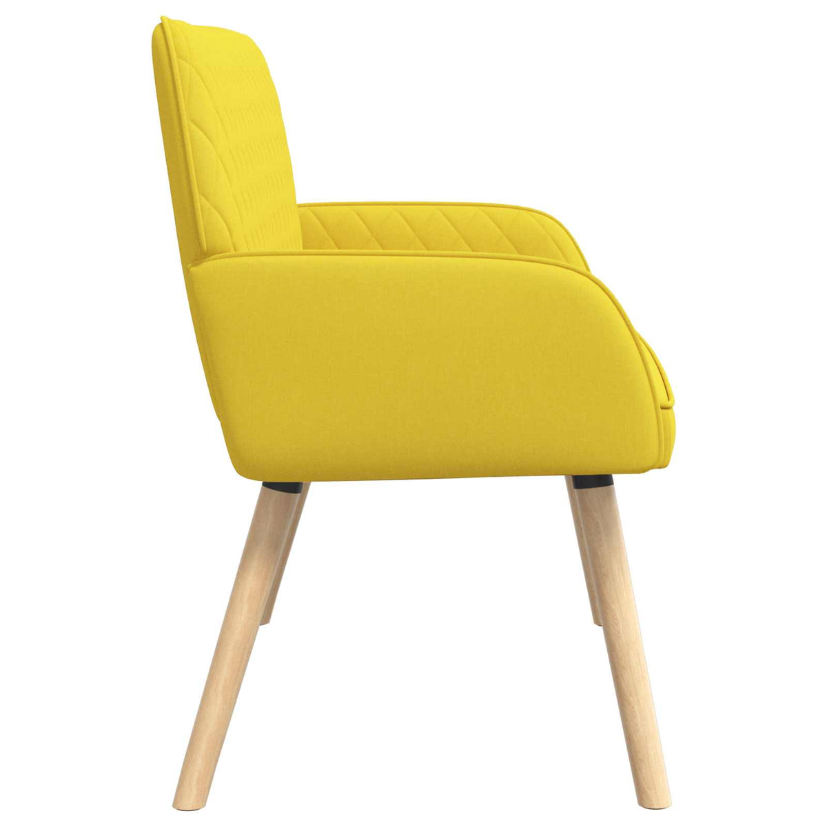 2 Seater Sofa with Solid Wood Legs 2-Seater Light Yellow