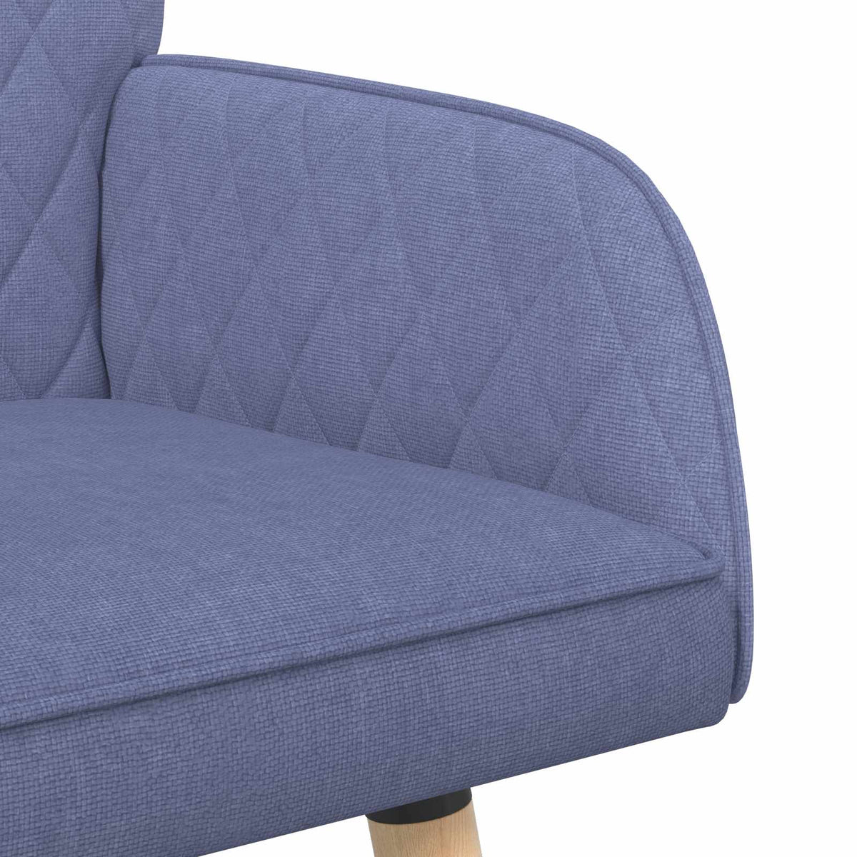 2 Seater Sofa with Solid Wood Legs 2-Seater Jeans Blue