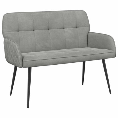 2 Seater Sofa with Metal Legs 2-Seater Light Grey Velvet