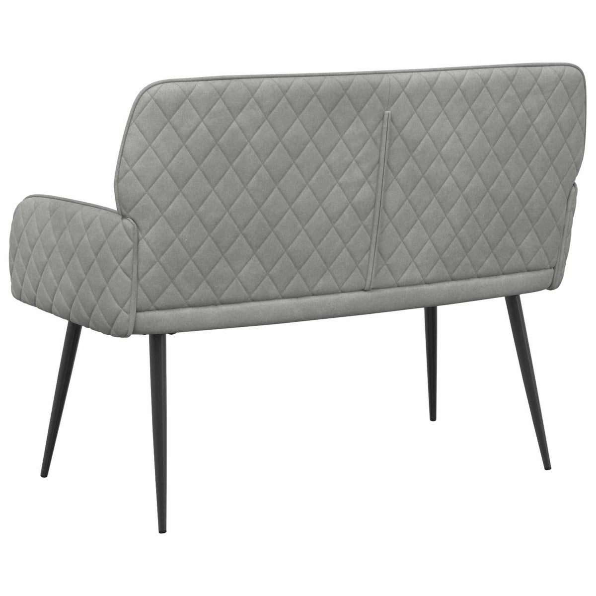 2 Seater Sofa with Metal Legs 2-Seater Light Grey Velvet