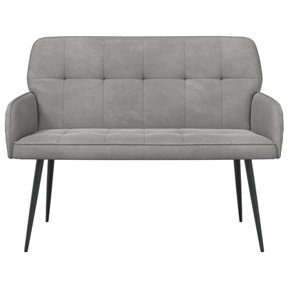 2 Seater Sofa with Metal Legs 2-Seater Light Grey Velvet