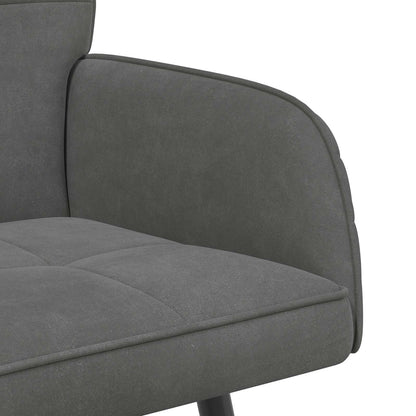 2 Seater Sofa with Metal Legs 2-Seater Dark Grey Velvet