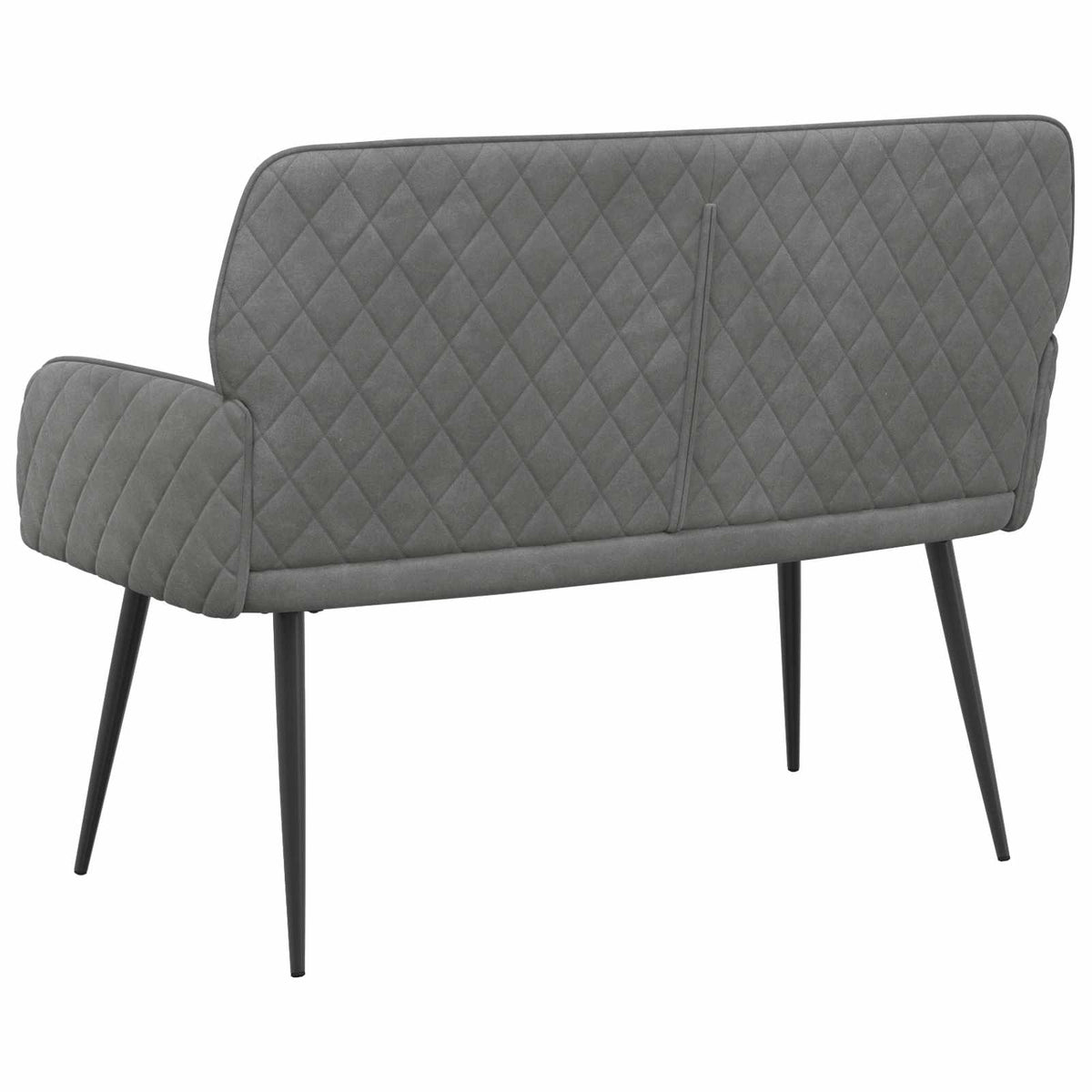 2 Seater Sofa with Metal Legs 2-Seater Dark Grey Velvet