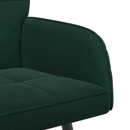 2 Seater Sofa with Metal Legs 2-Seater Dark Green Velvet
