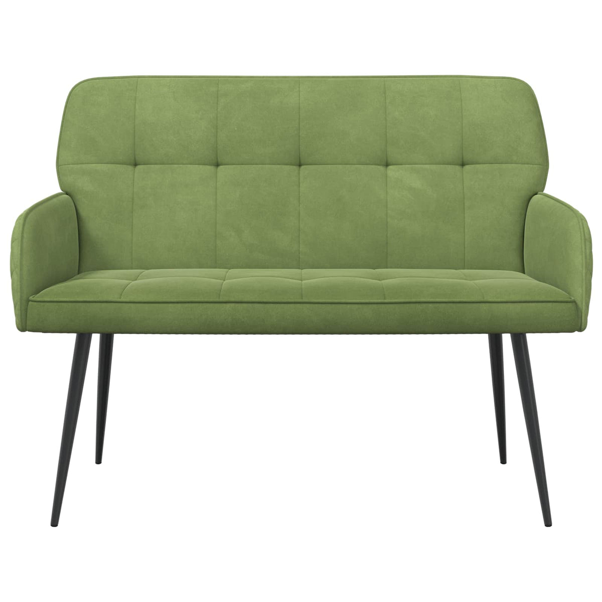 2 Seater Sofa with Metal Legs 2-Seater Light Green Velvet