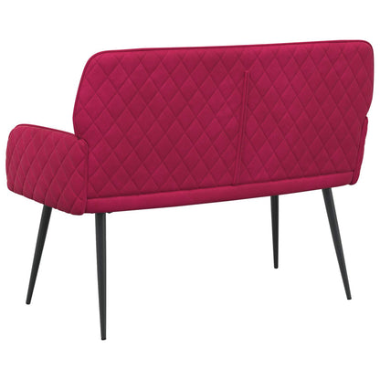 2 Seater Sofa with Metal Legs 2-Seater Wine Red Velvet