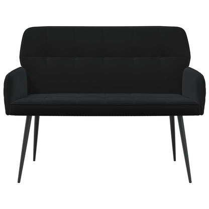 2 Seater Sofa with Metal Legs 2-Seater Black Velvet