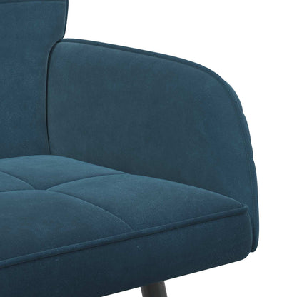 2 Seater Sofa with Metal Legs 2-Seater Blue Velvet