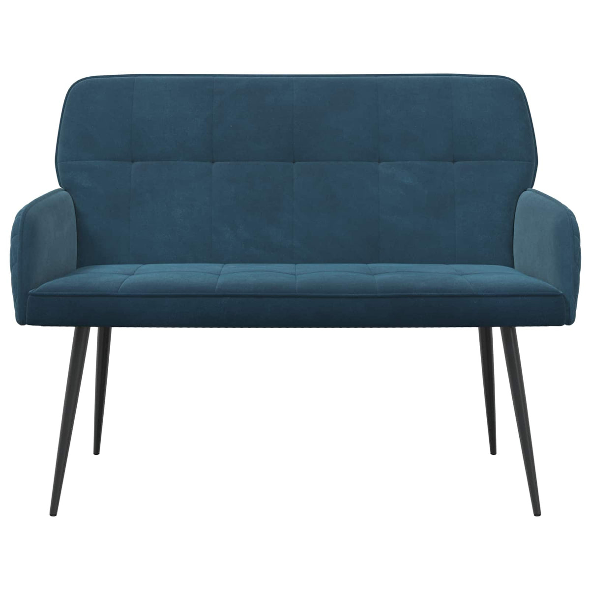 2 Seater Sofa with Metal Legs 2-Seater Blue Velvet