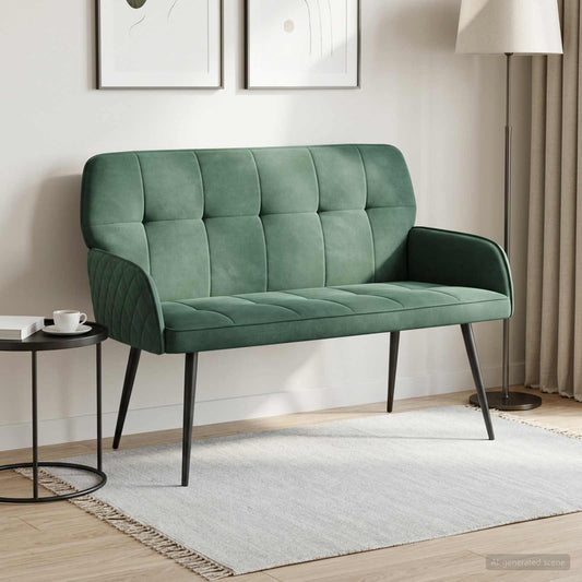 2 Seater Sofa with Metal Legs 2-Seater Sea Green Velvet