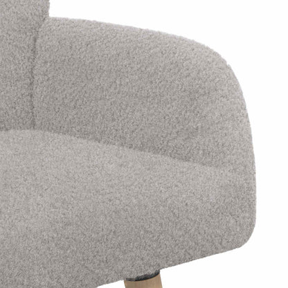2 Seater Sofa with Solid Wood Legs Light Grey Bouclé