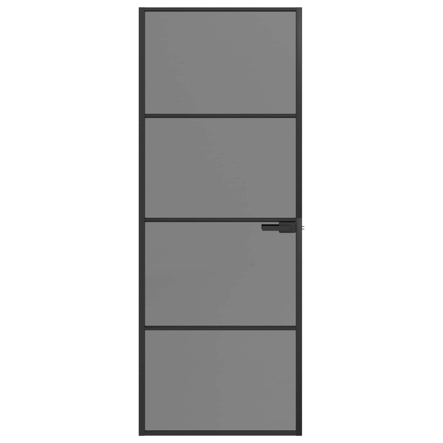 Interior Door 76 x 201.5 cm Tempered Glass and Aluminium