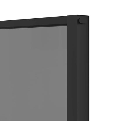 Interior Door 83 x 201.5 cm Tempered Glass and Aluminium