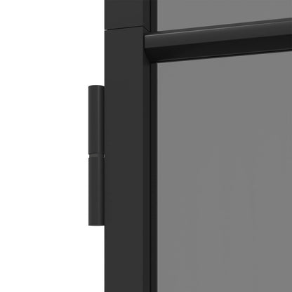 Interior Door 102.5 x 201.5 cm Tempered Glass and Aluminium