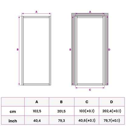 Interior Door 102.5 x 201.5 cm Tempered Glass and Aluminium