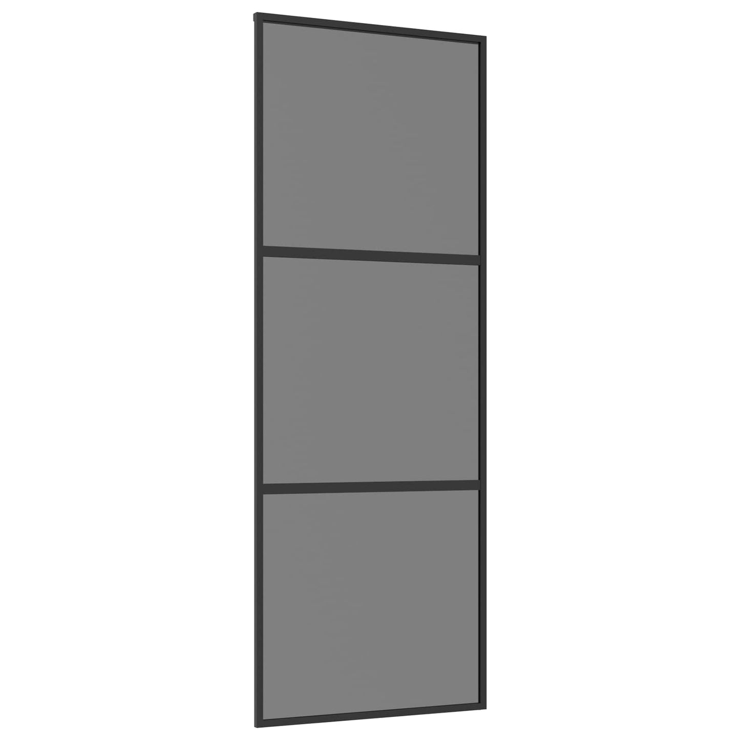 Sliding Door 76 x 205 cm Tempered Glass and Aluminium