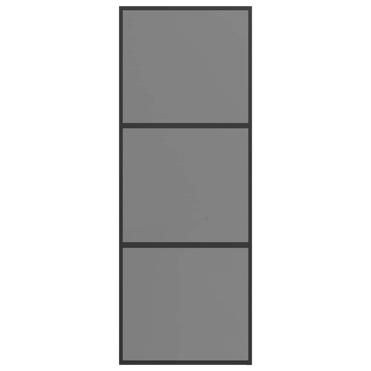Sliding Door 76 x 205 cm Tempered Glass and Aluminium