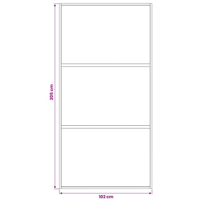 Sliding Door 102 x 205 cm Tempered Glass and Aluminium