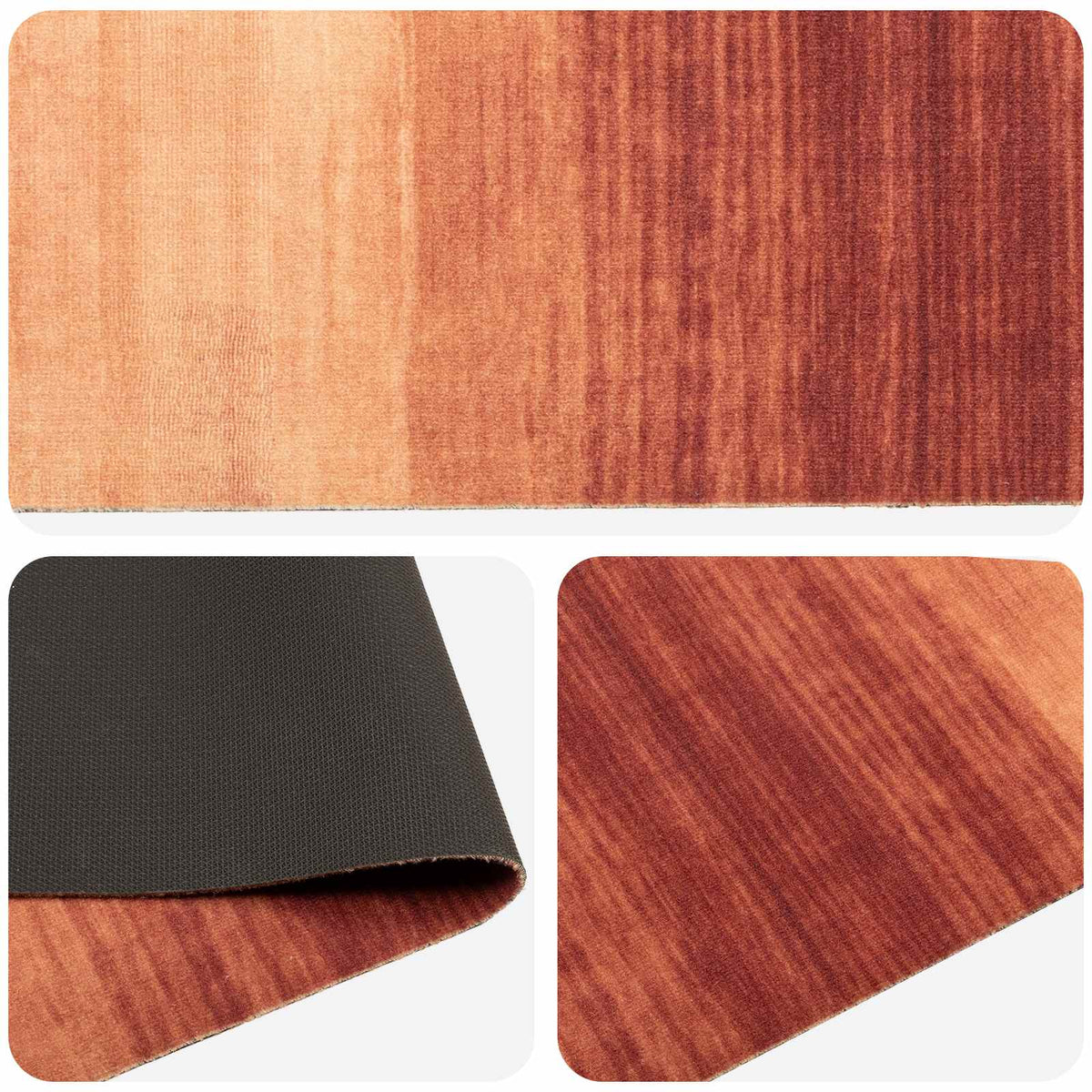 Kitchen Rug Orange Shade 300 x 60 cm 100% Polyamide Washable