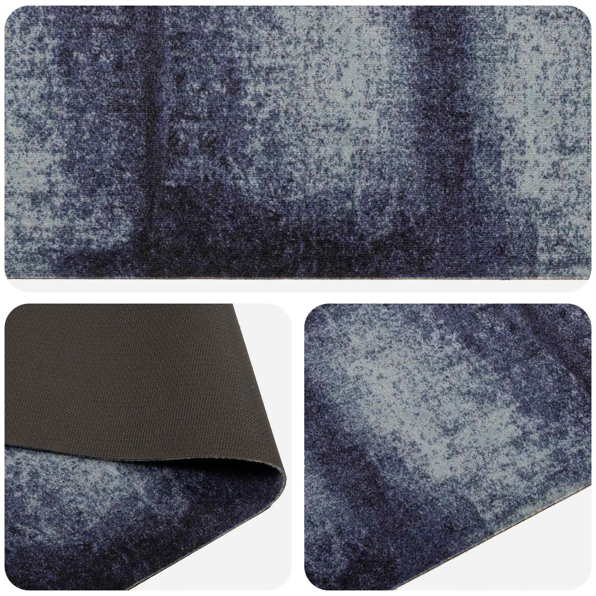 Kitchen Rug Blue Shade 180 x 60 cm 100% Polyamide Washable