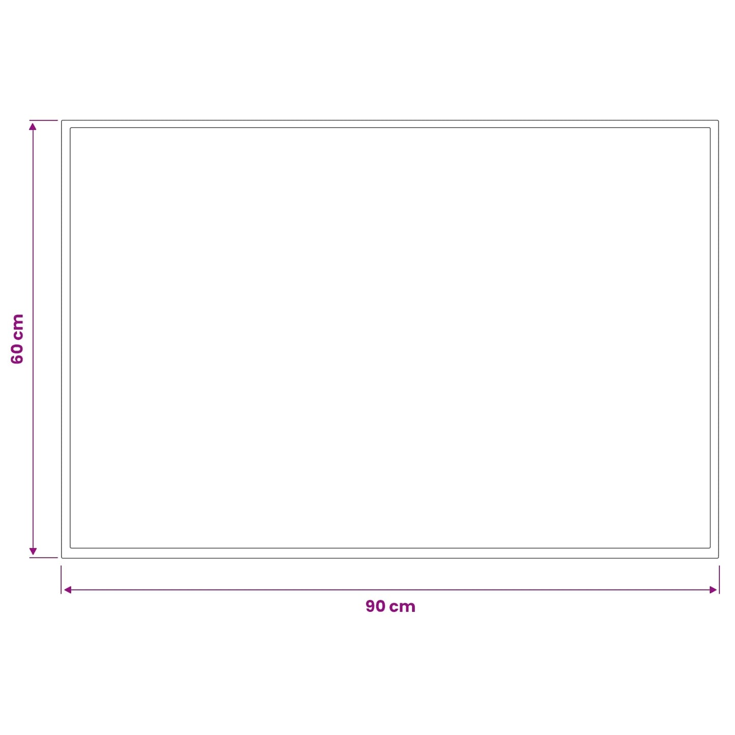 Doormat Light Grey 90 x 60 cm 100% Polyamide
