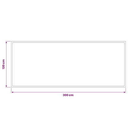 Doormat Light Grey 300 x 120 cm 100% Polyamide