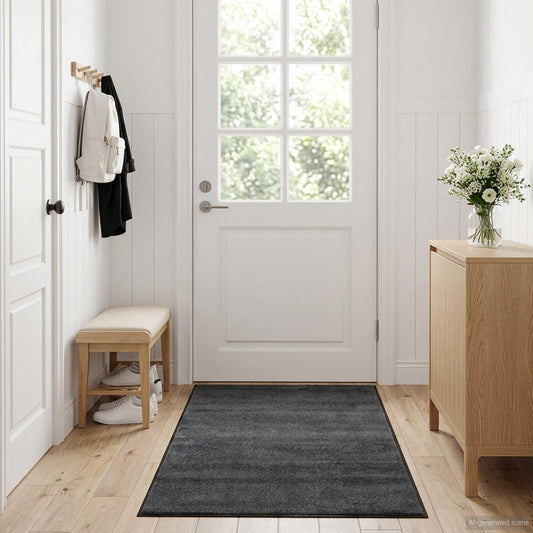 Doormat Light Grey 350 x 120 cm 100% Polyamide