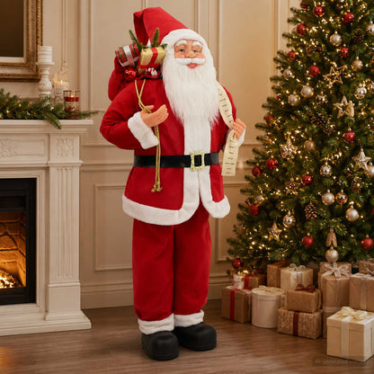Santa Claus Figure Red 180 cm Polyester