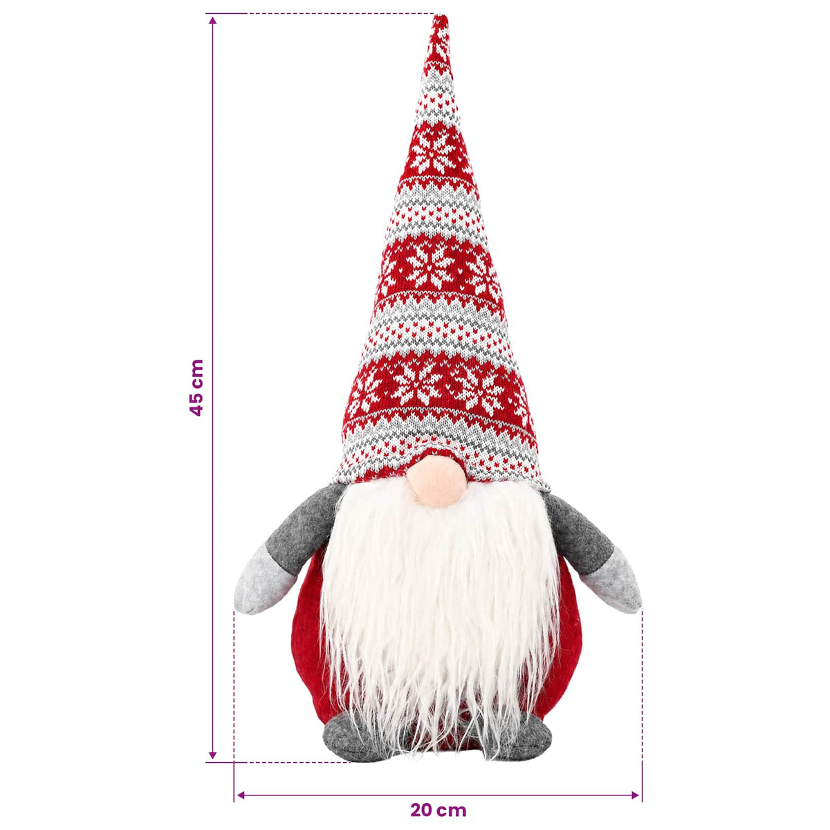 Christmas Gnome Red 45 cm Polyester