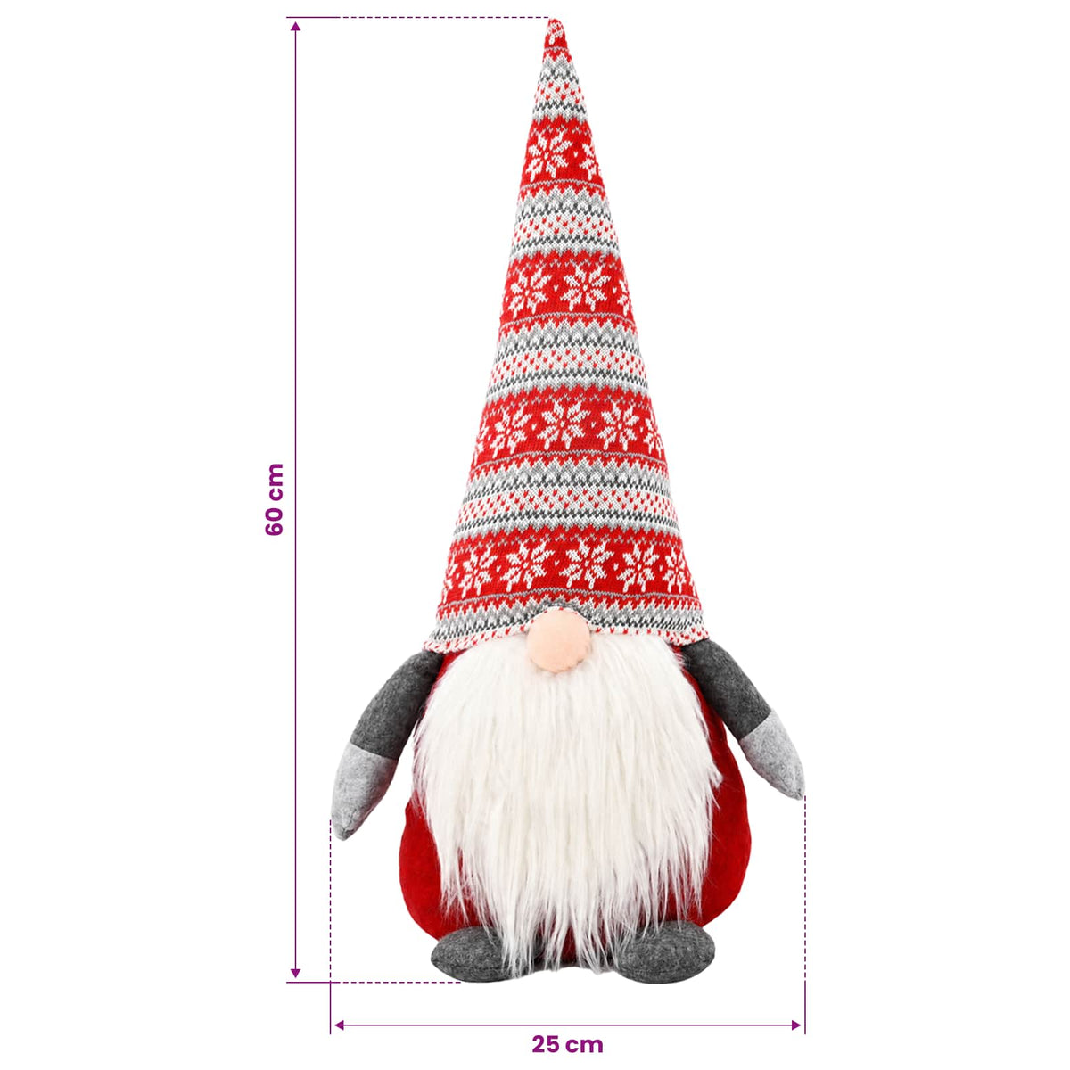 Christmas Gnome Red 60 cm Polyester