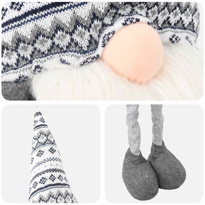 Christmas Gnome with Extendable Legs Grey 130 cm Polyester
