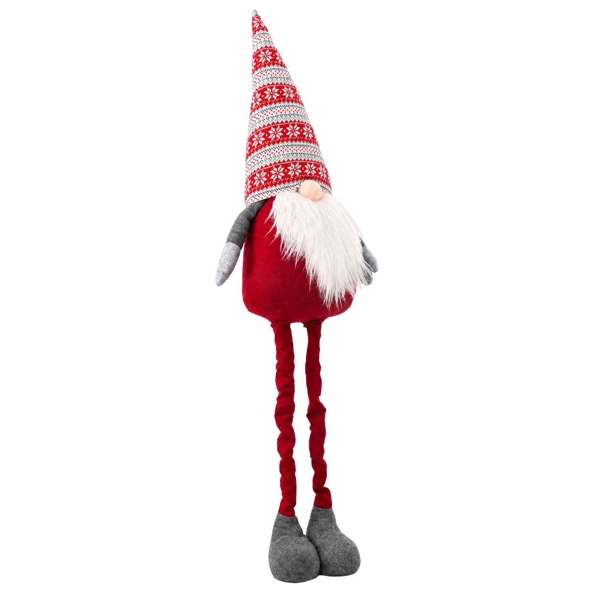 Christmas Gnome with Extendable Legs Red 130 cm Polyester