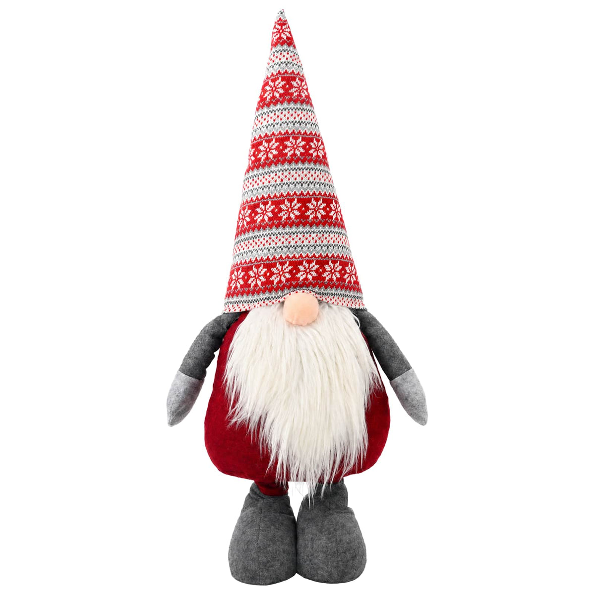 Christmas Gnome with Extendable Legs Red 130 cm Polyester