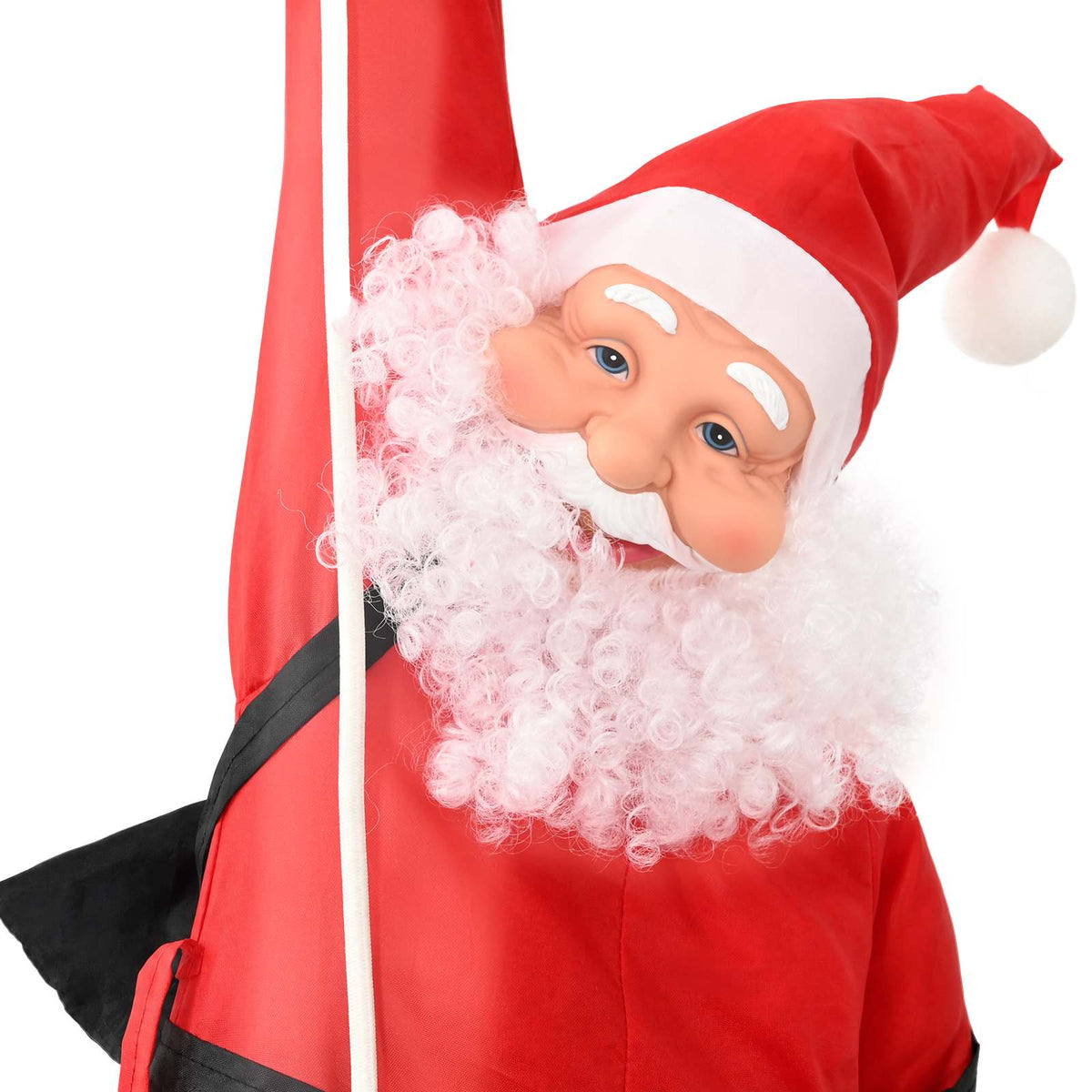 Hanging Santa Claus on Rope Red 30 x 15 x 130 cm Polyester