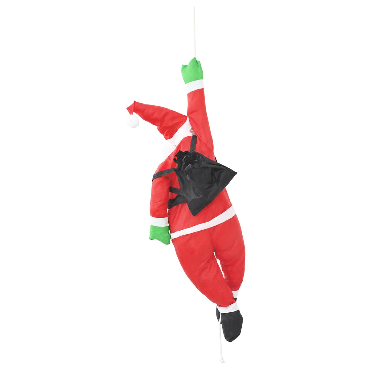 Hanging Santa Claus on Rope Red 30 x 15 x 130 cm Polyester