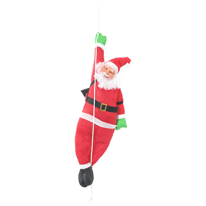 Hanging Santa Claus on Rope Red 30 x 15 x 130 cm Polyester