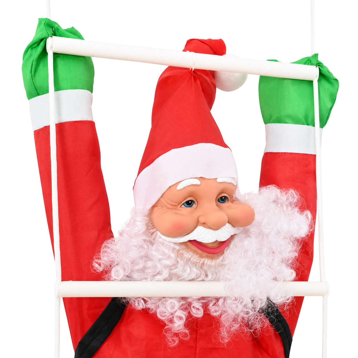 Hanging Santa Claus on Ladder Red 30 x 15 x 170 cm Polyester