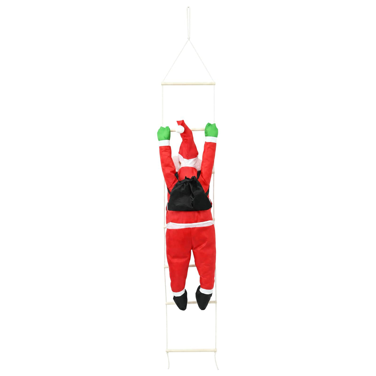 Hanging Santa Claus on Ladder Red 30 x 15 x 170 cm Polyester